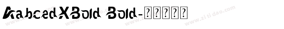 AabcedXBold Bold字体转换